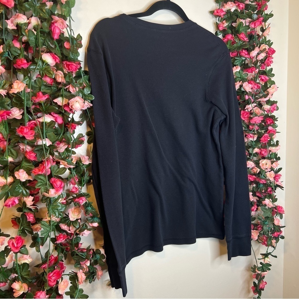 Apt 9 Black Forest Scene Long Sleeve Thermal Shirt Womens Medium - Picture 3 of 6